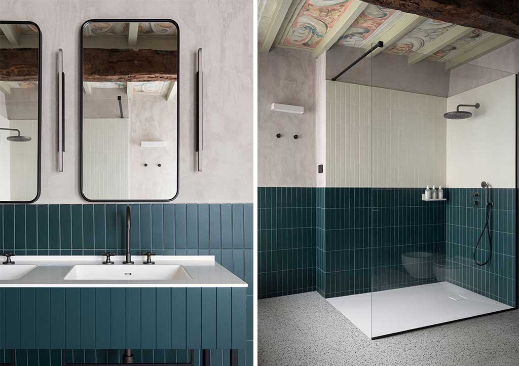 bagno con doccia villa manodori