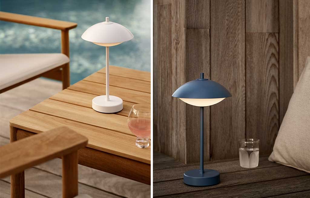 lampada da tavolo portatile ricaricabile verniciata