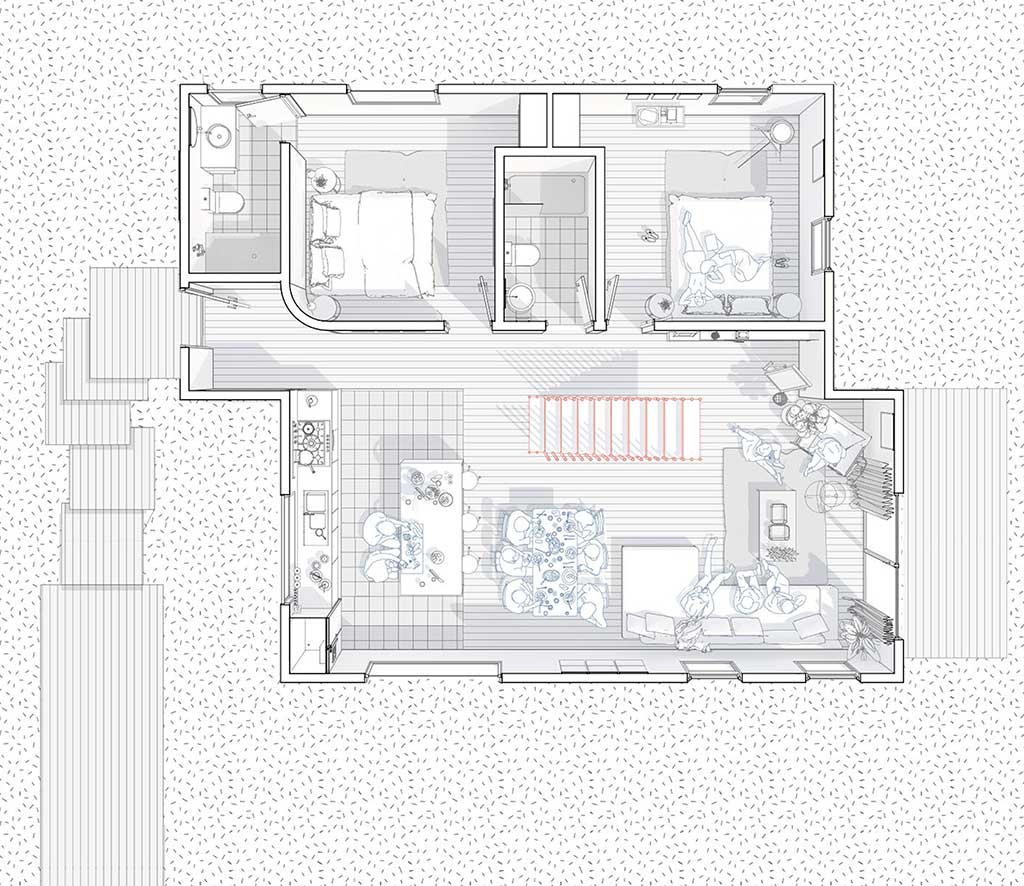 planimetria piano terra cottage
