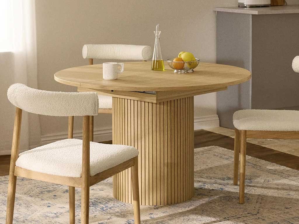 tavolo rotondo allungabile legno