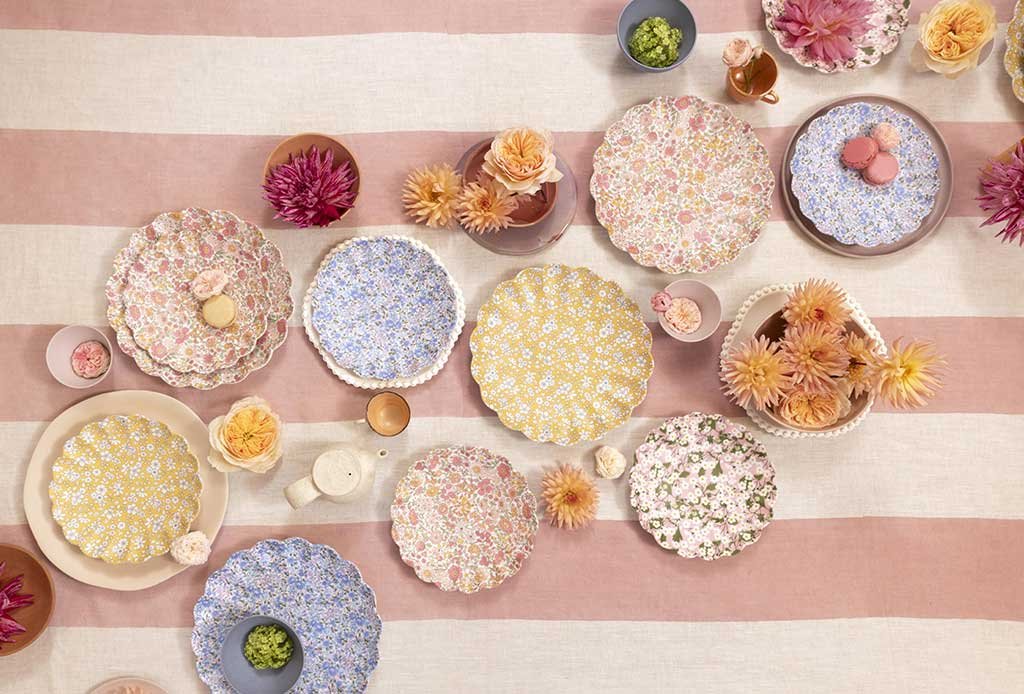 piatti compostabili multicolor