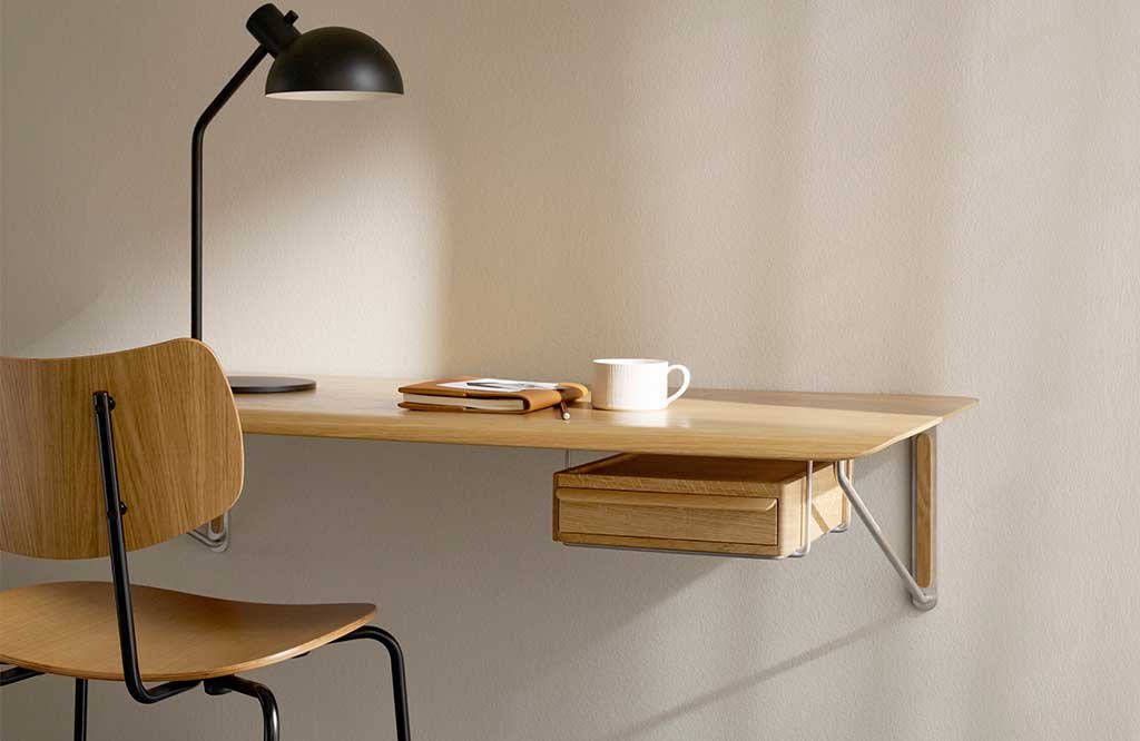 scrivania parete legno
