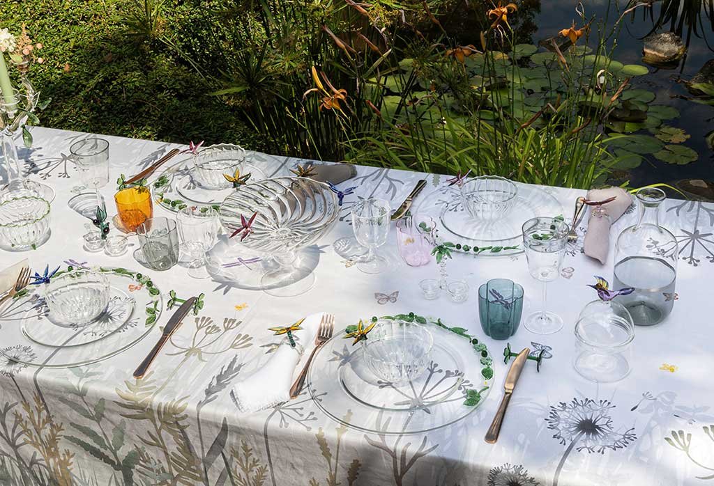 sottopiatti vetro decoro vetro soffiato