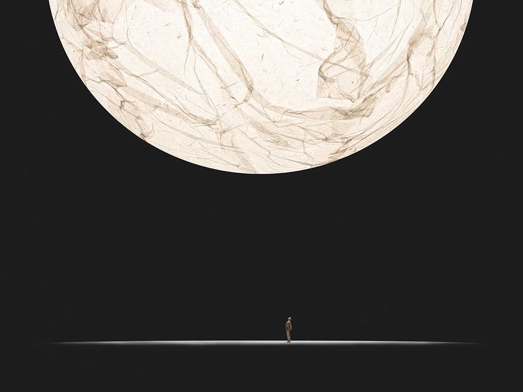 lampada-luna piena -carta-giapponese artigianale