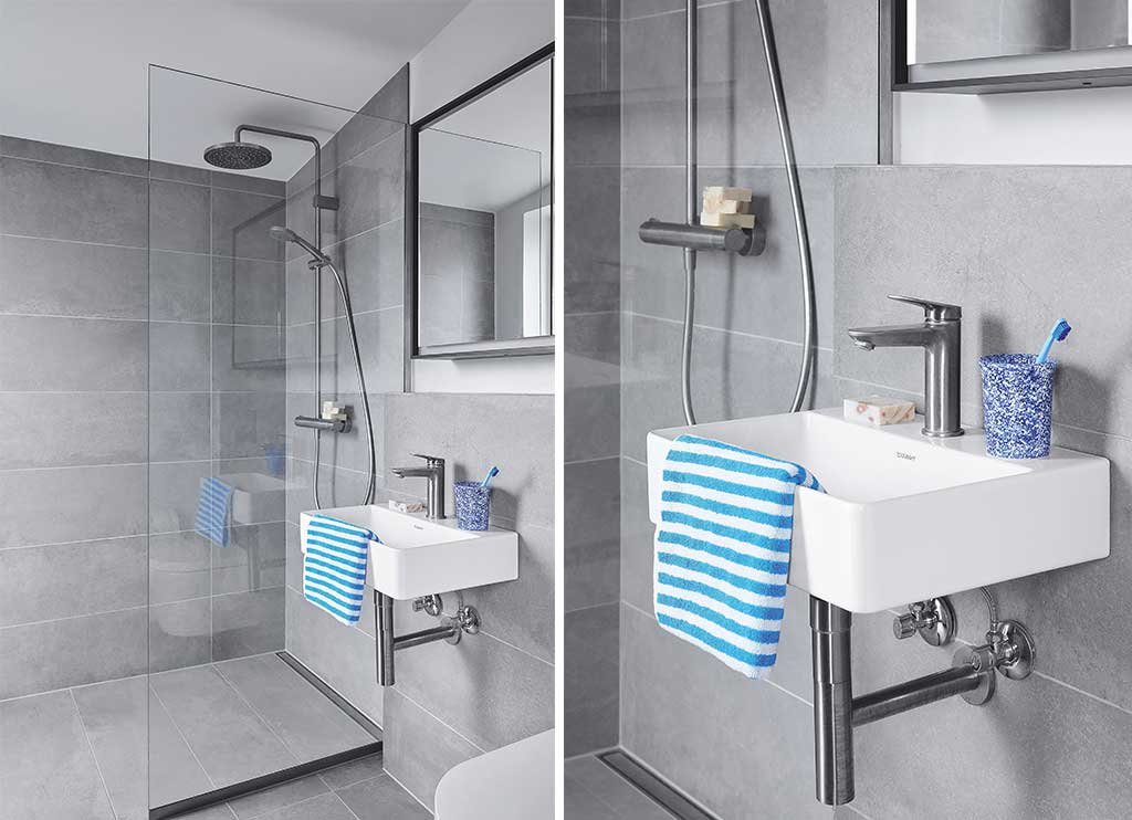 lavabo-rettangolare sospeso per bagno piccolo