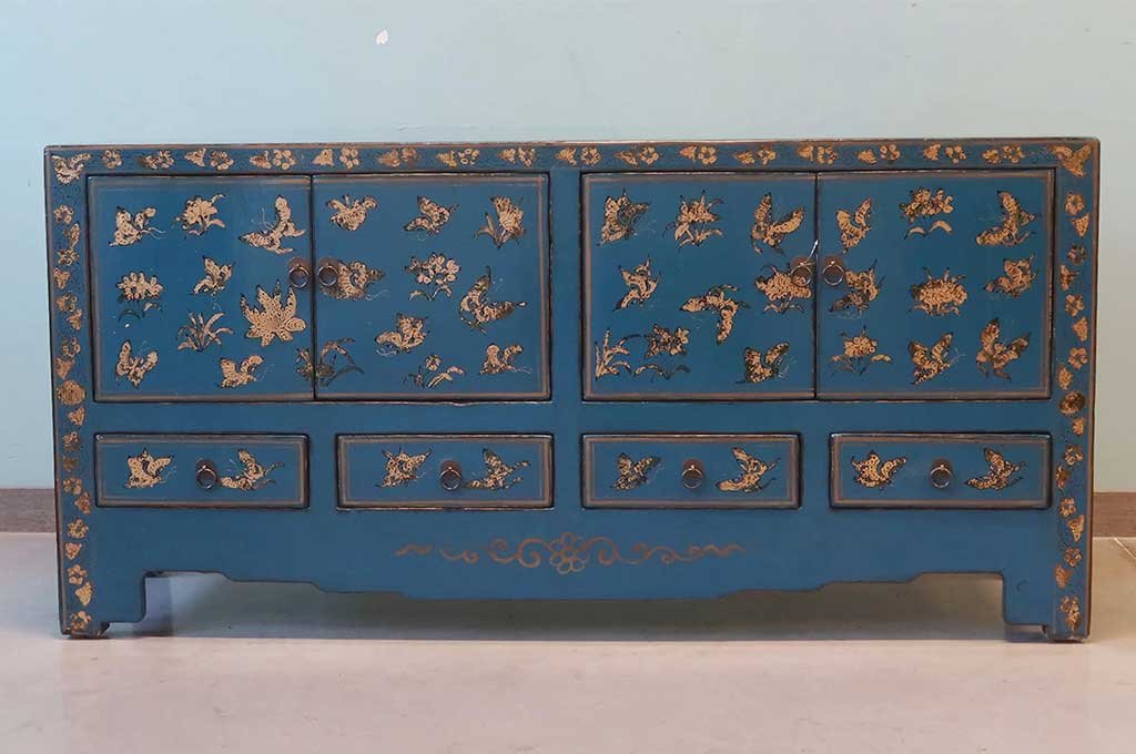 madia-cinese-dipinta-blu
