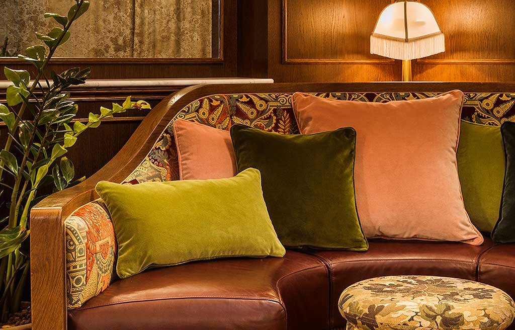 copricuscino in velluto di lino