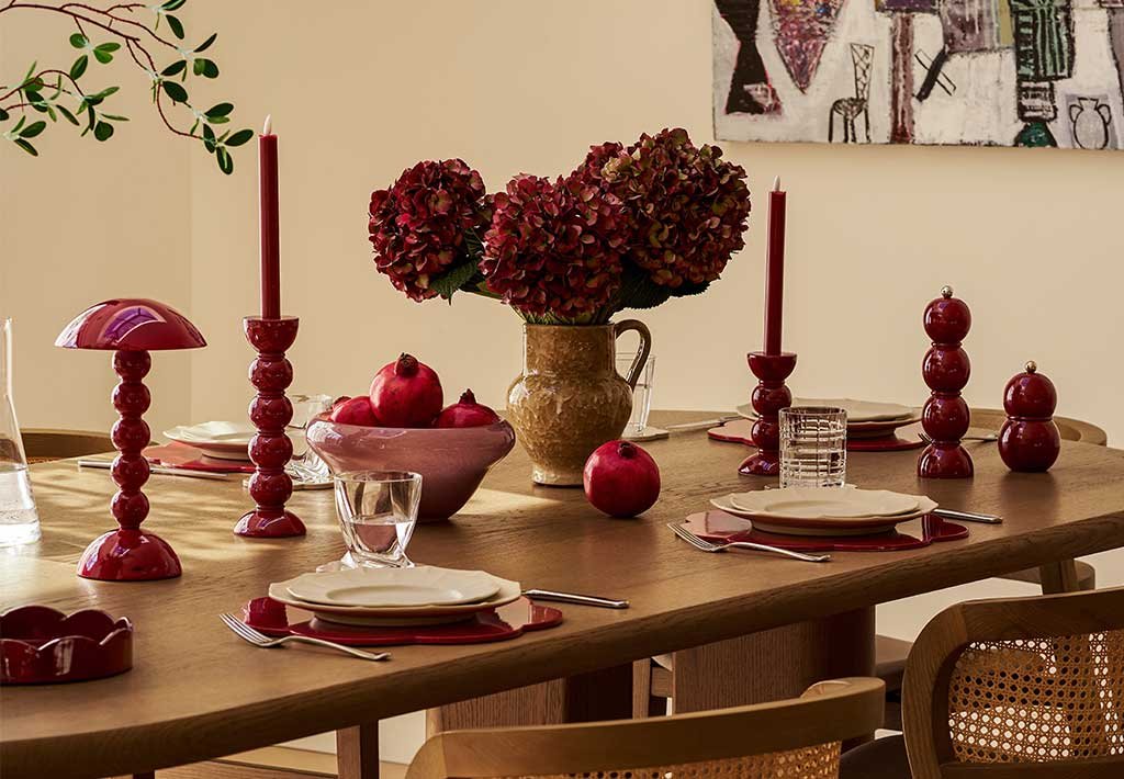 porta candela in legno di caucciu laccato