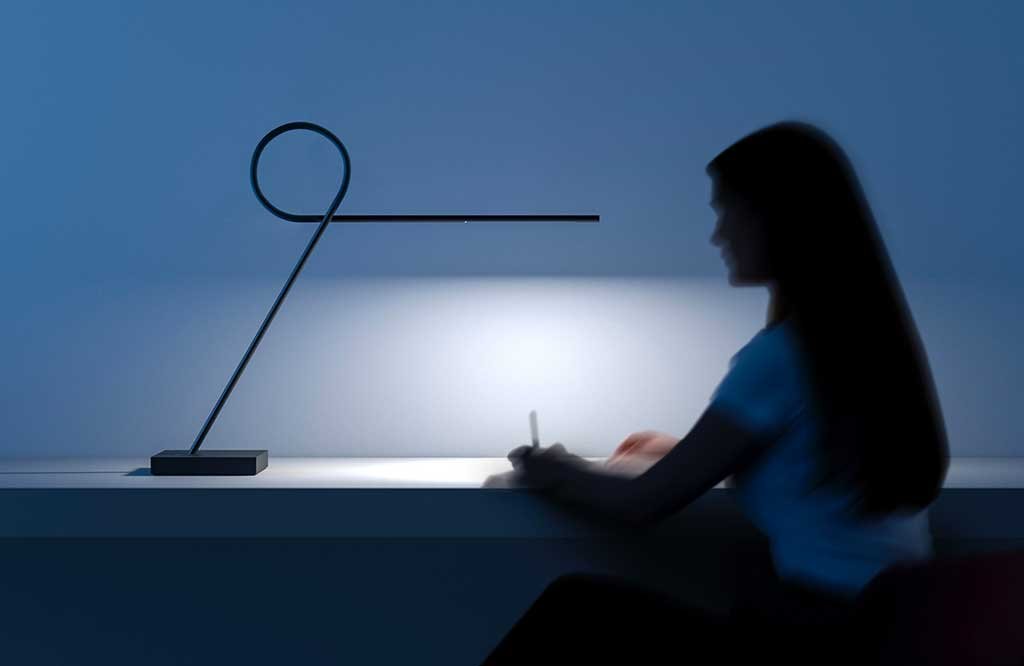 lampada da tavolo nastro di luce