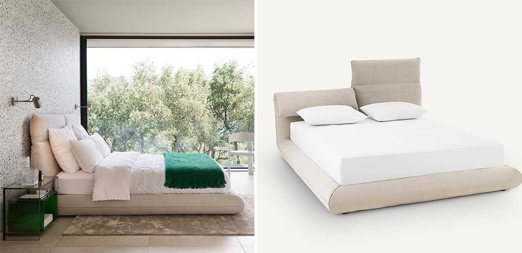 letto imbottito avana testiera reclinabile