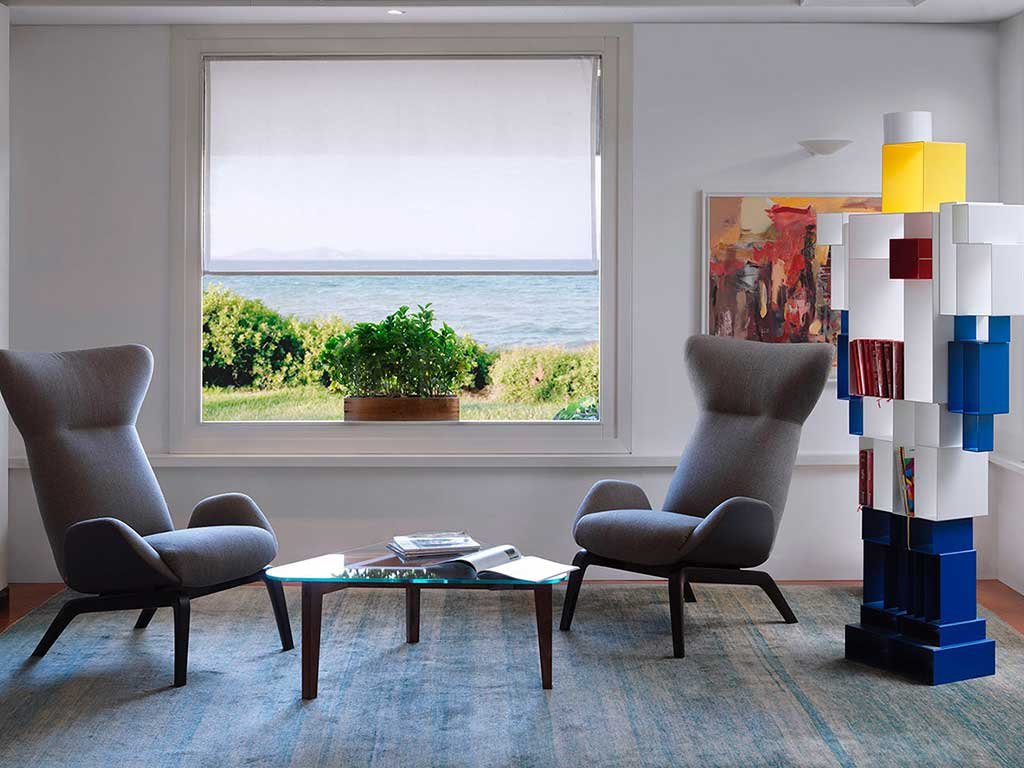 libreria-scultura-robot colorato