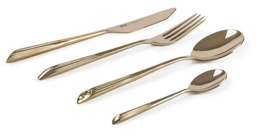 set-posate-finitura-ottone