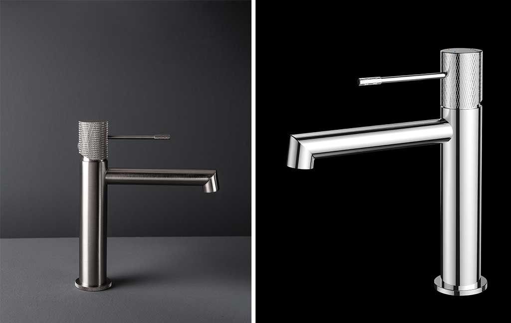 miscelatori lavabo cromato e acciaio satinato