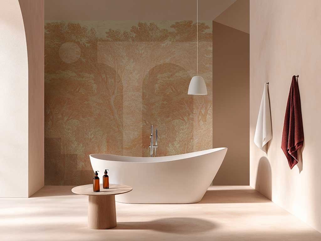 carta parati impermeabile fibra vetro bagno