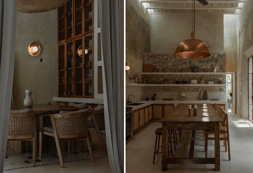 kitchen and dining room