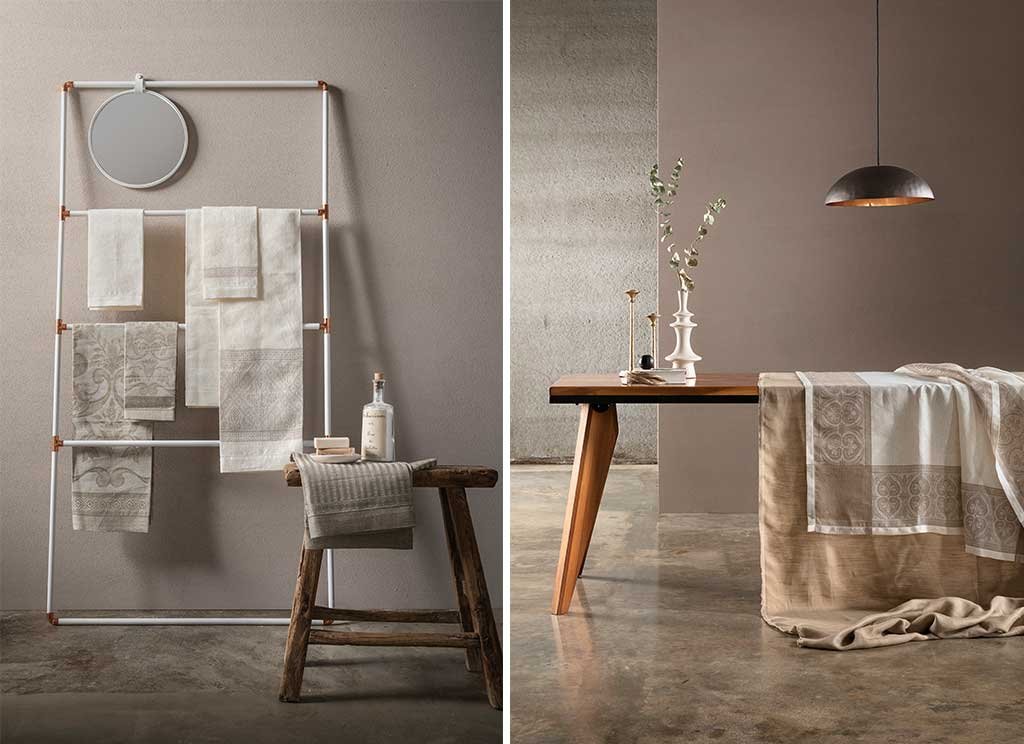 tessuti a navetta bagno e tableware