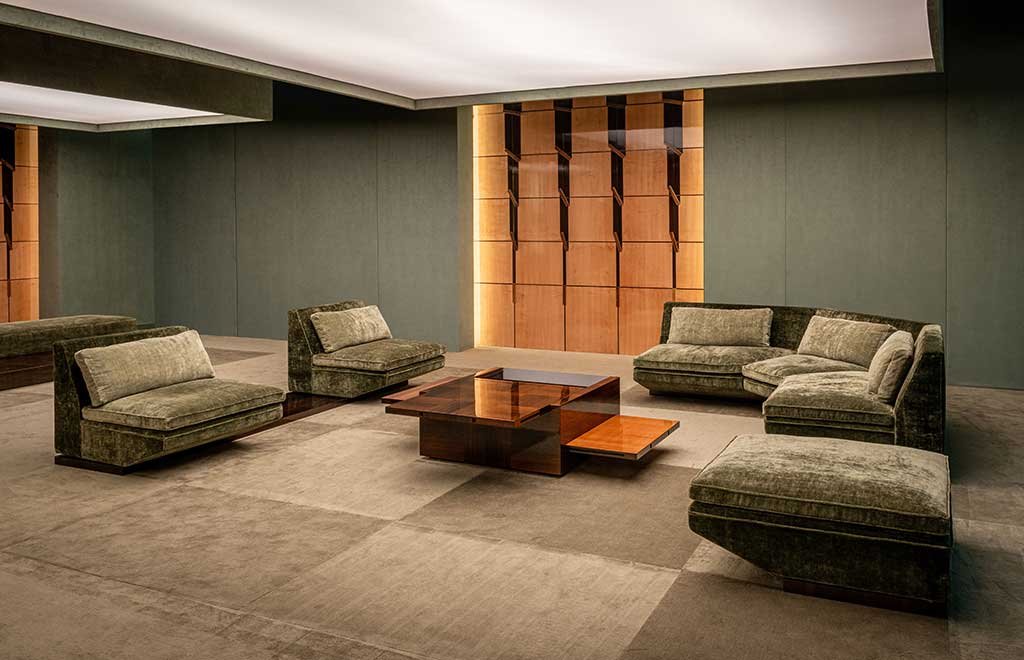 divano in velluto di design