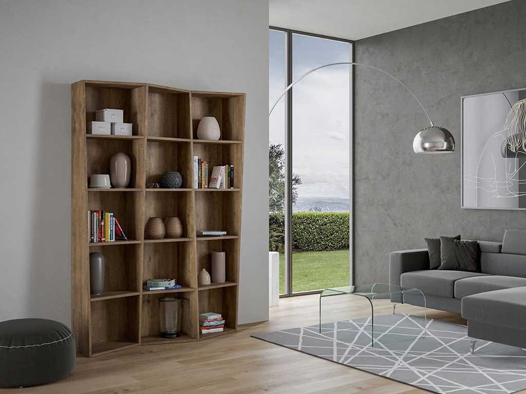 libreria tre elementi a giorno