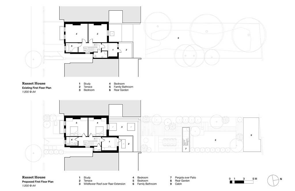 planimetria-primo-piano russet house