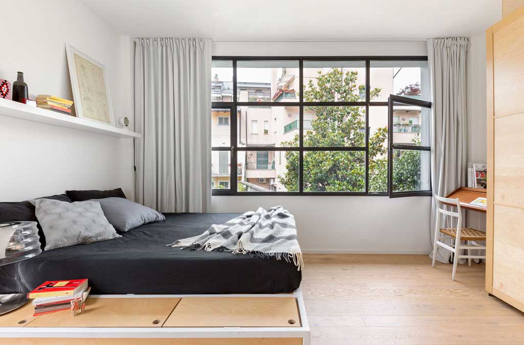 camera da letto open space