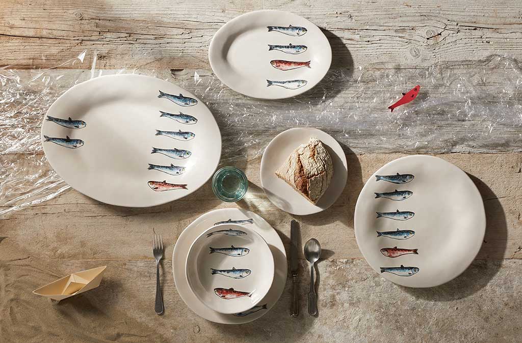 ceramiche-tavola decoro-pesci
