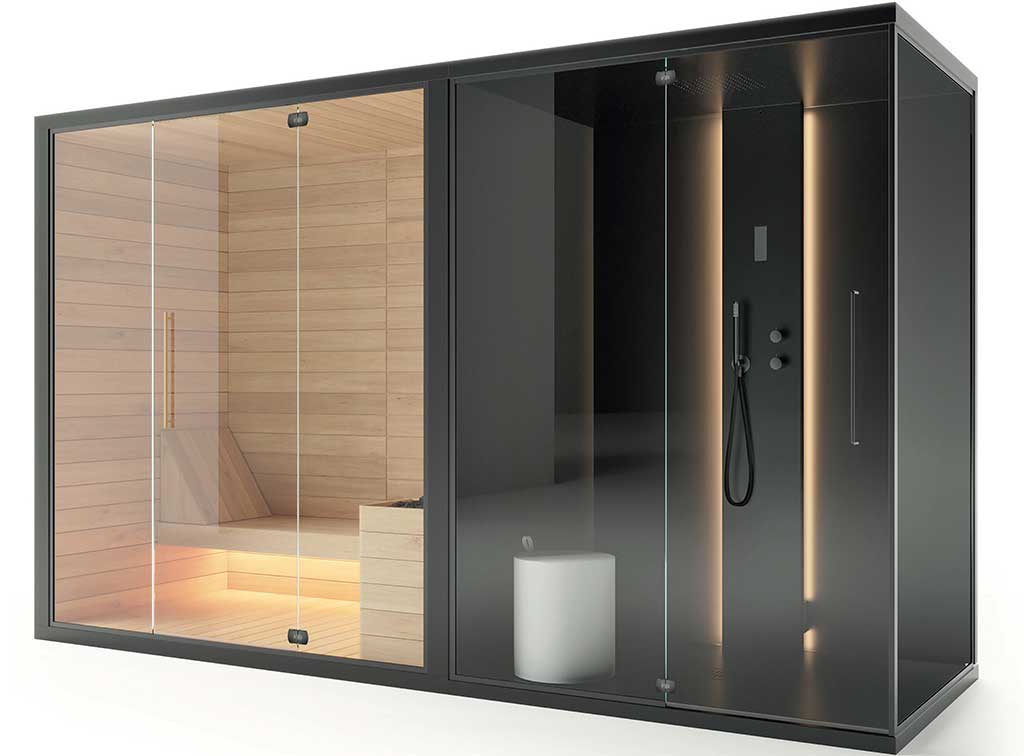 box sauna, doccia e hammam.