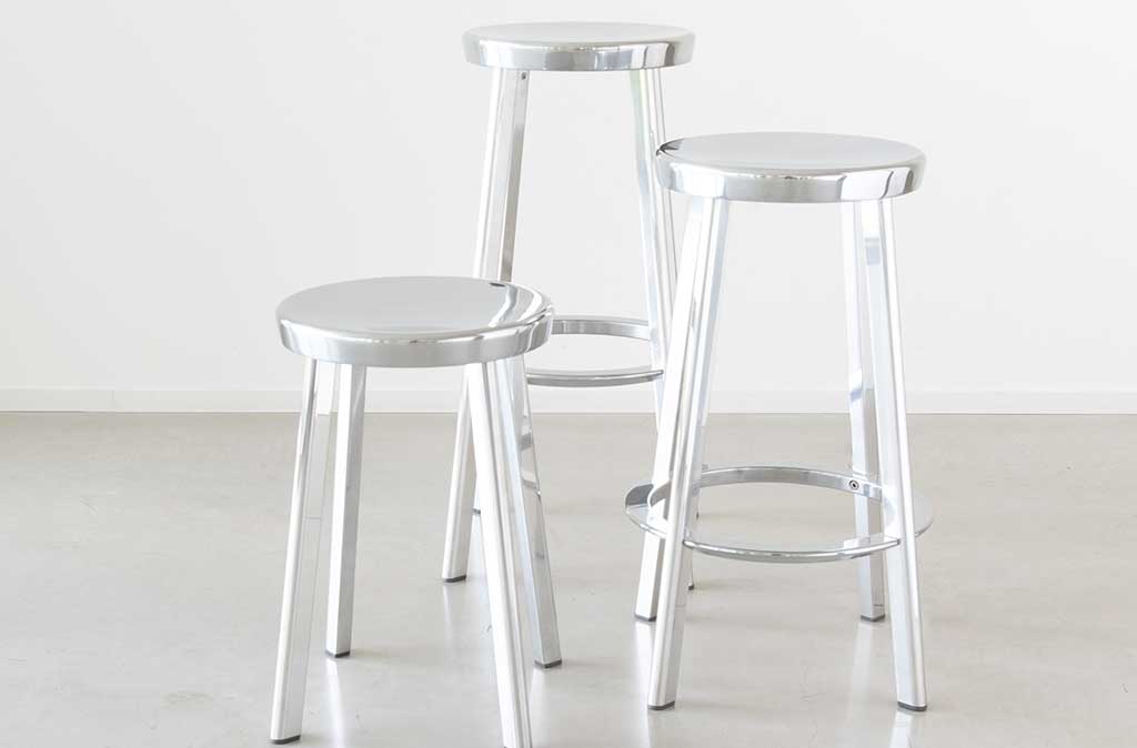 sgabello acciaio design