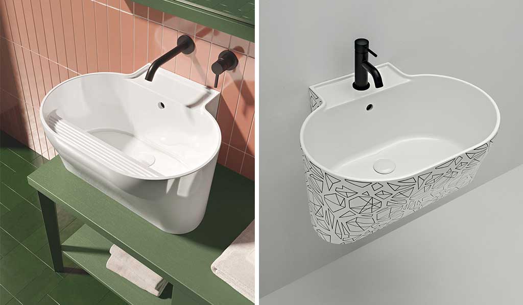 lavatoio e lavabo bagno stile tinozza