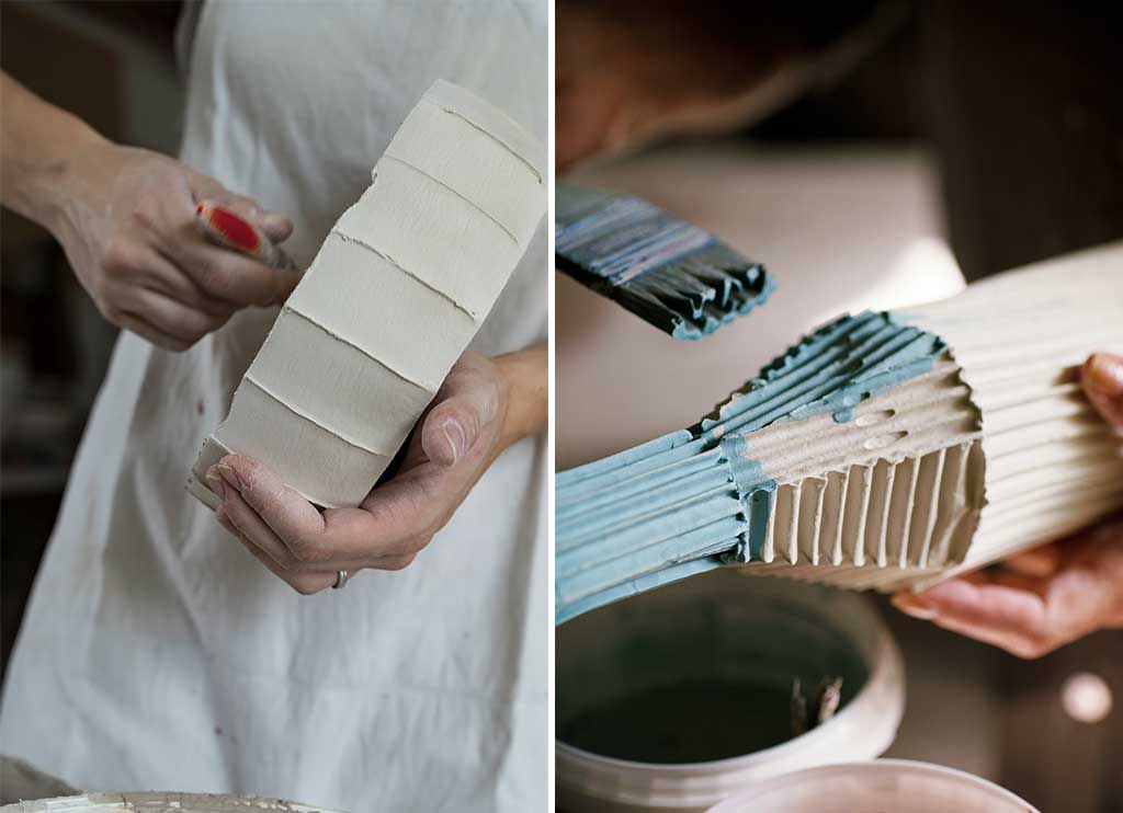 fasi lavorazione vasi ceramica paper clay paola paronetto
