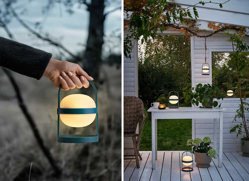 lampada portatile ricarica solare usb plastica riciclata alba tramonto 15 ore