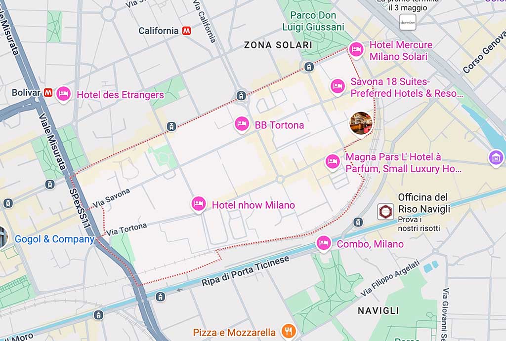mappa google distretto tortona milano