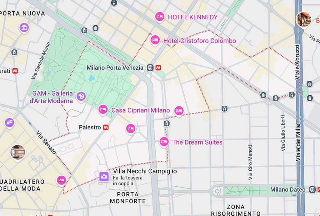 mappa google porta venezia milano
