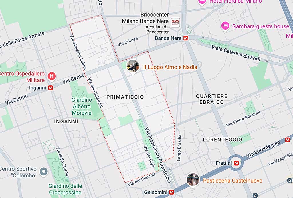 mappa quartiere primaticcio mdw 2026