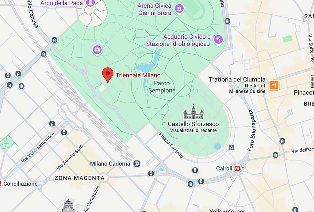 mappa triennale e castello milano mdw 2026