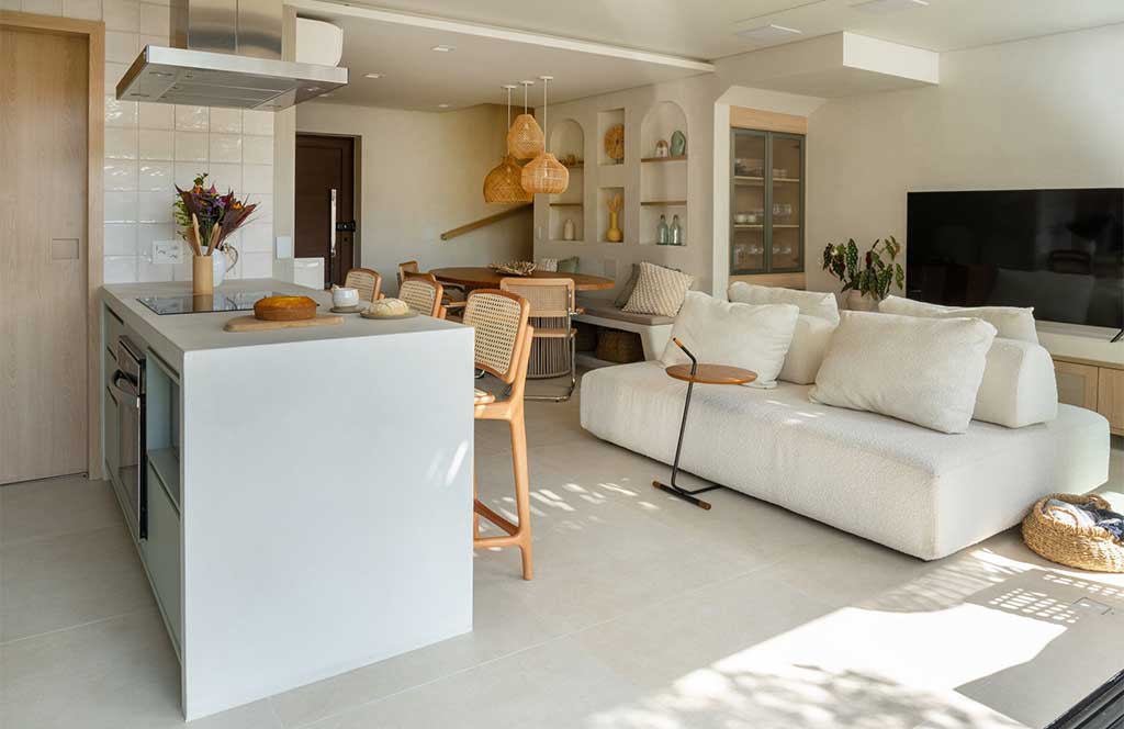 living con angolo cucina