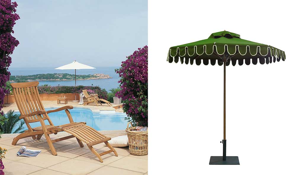 chaise-longue-legno-teak-e-ombrellone-verde