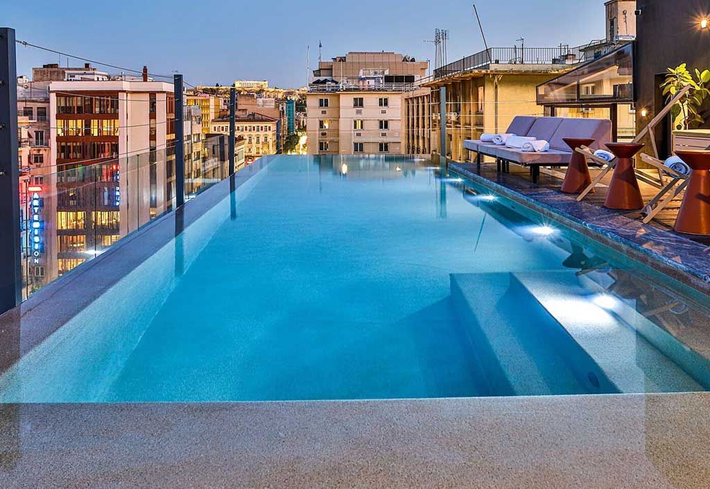 piscina vista acropoli da vision omonia hotel