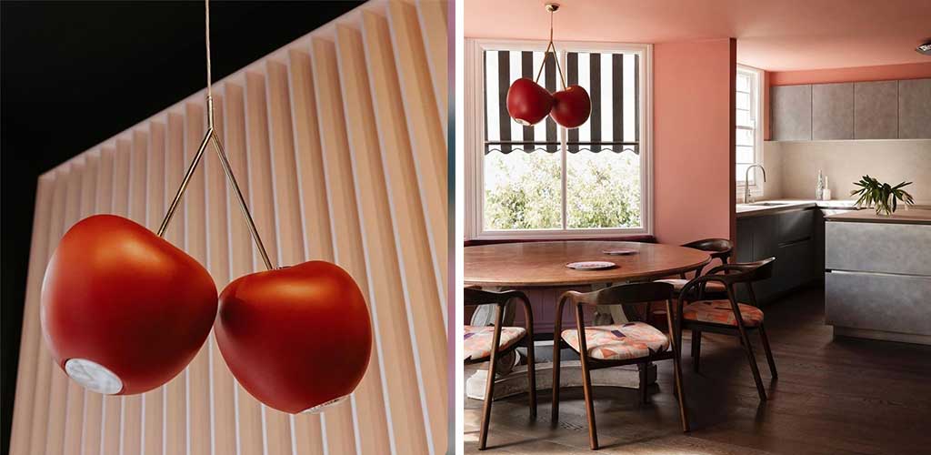 lampada soffitto a forma di ciliegia