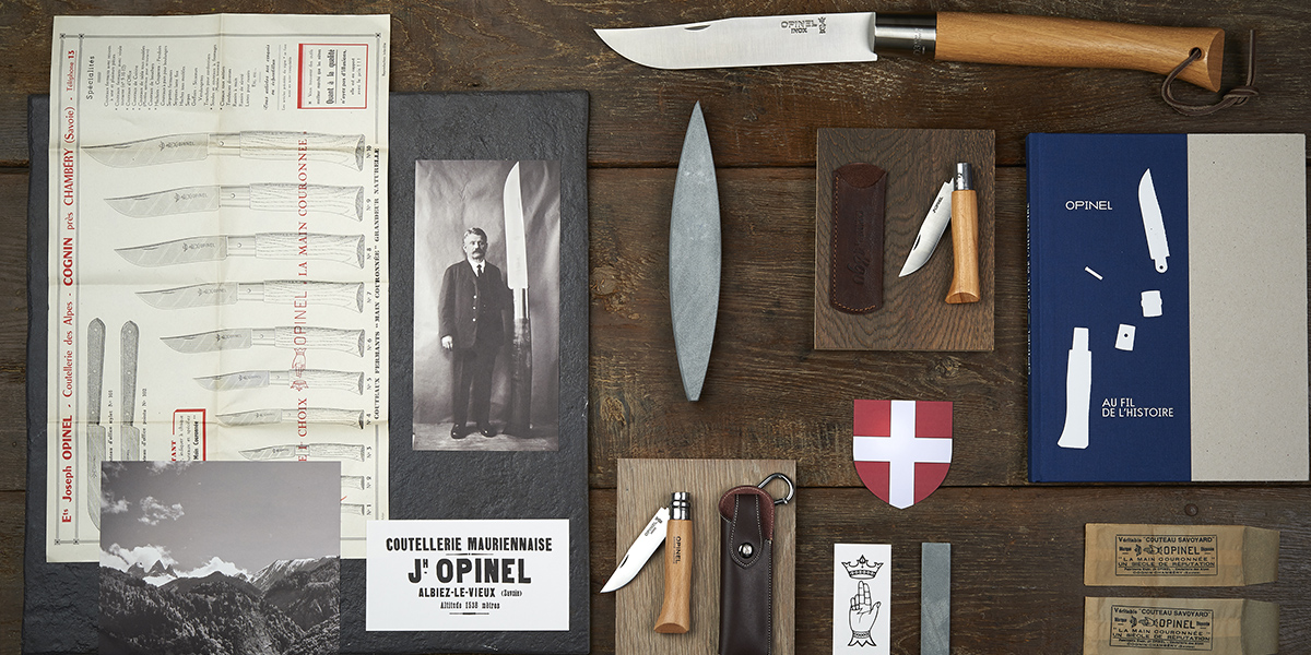 Realizzato nel cuore delle Alpi francesi nel 1890, il coltello tascabile  Opinel trae la sua robustezza e semplicità delle sue radici montane.