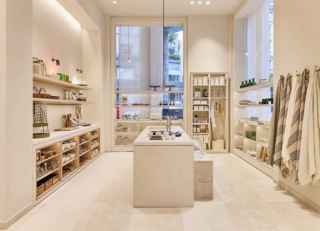 Zara Home store Milan kitchen section