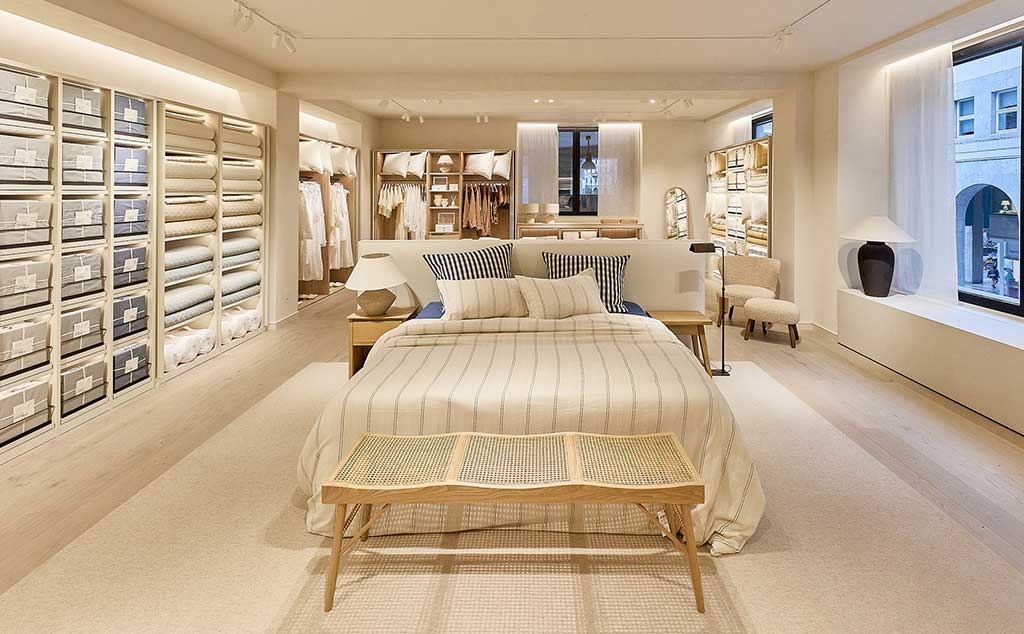 Zara Home store bedroom section