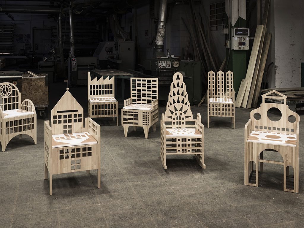 sedia design legno