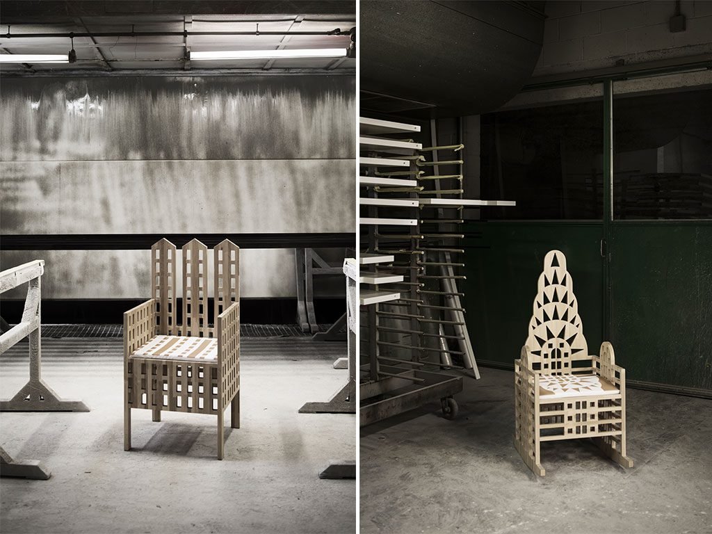 sedia design legno