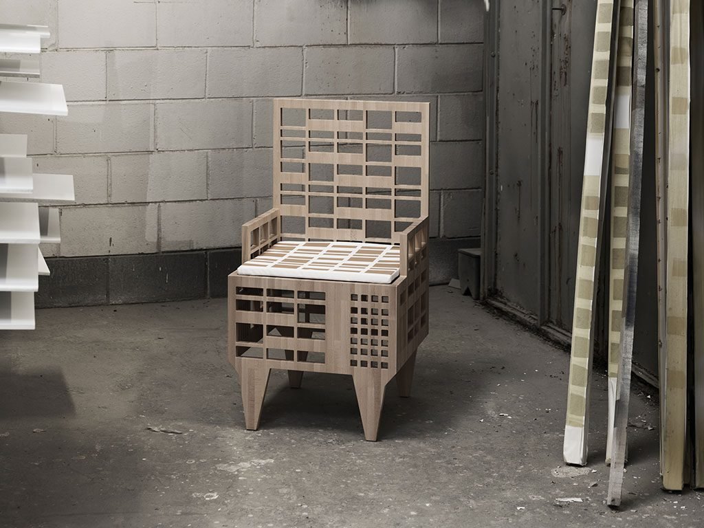 sedia design legno 