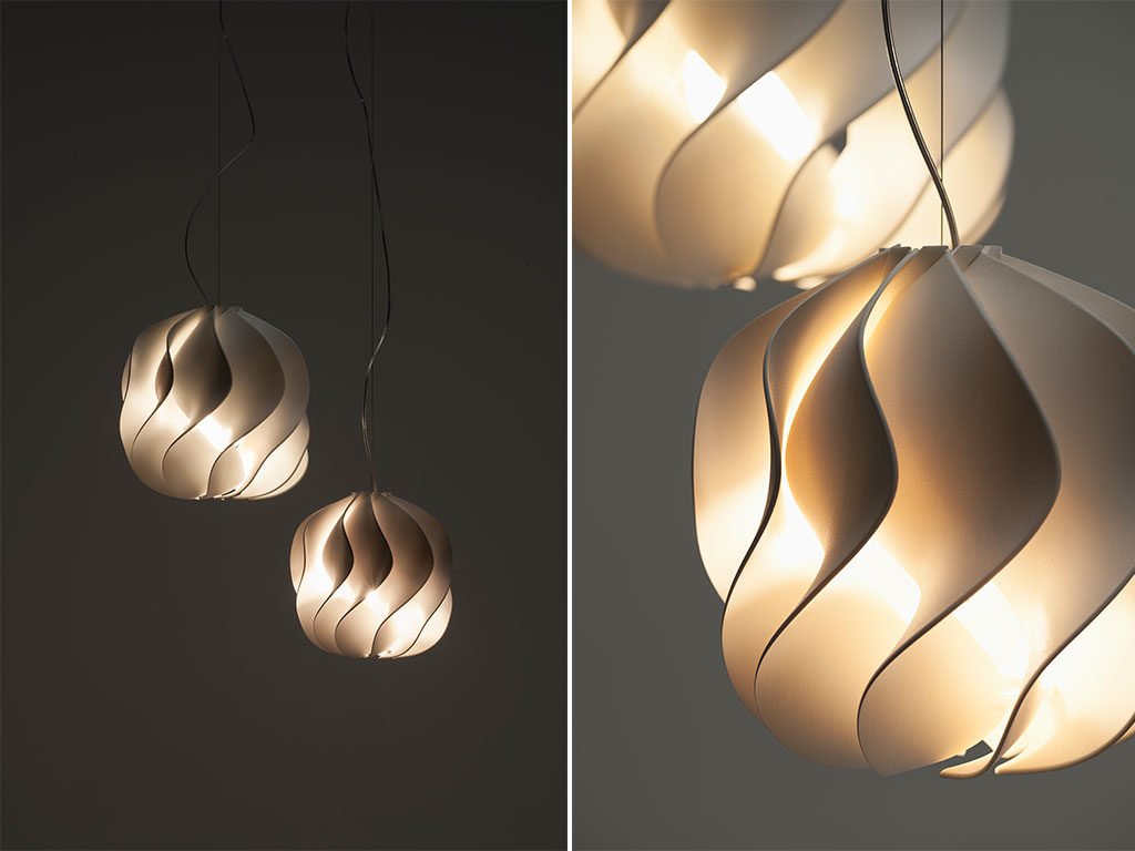 lampada sospensione lame torsione