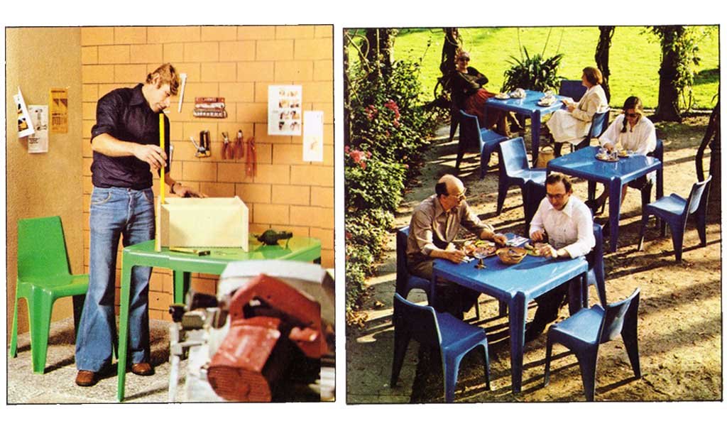 sedie plastica casa vintage