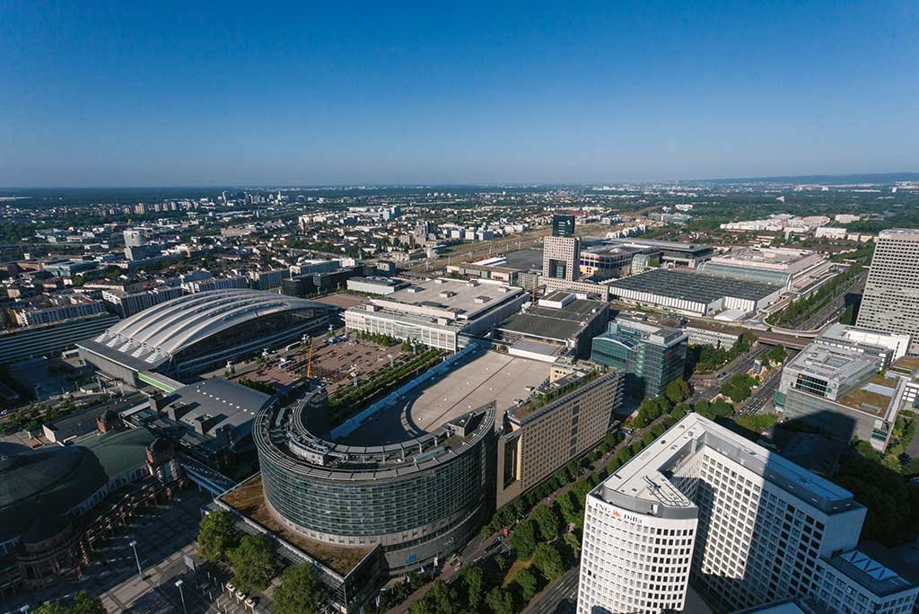 vista della fiera di francoforte sul meno