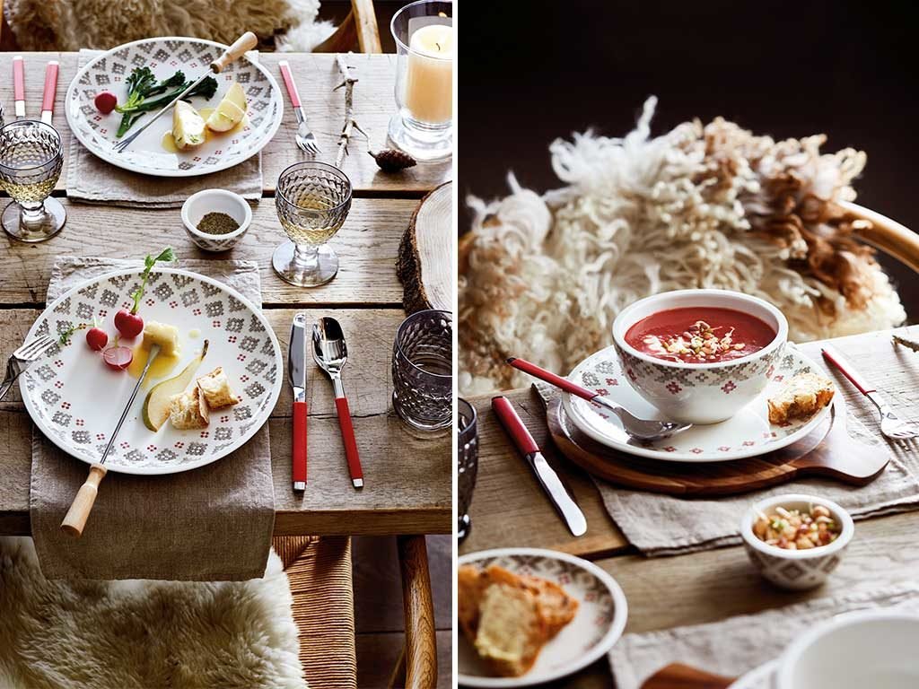piatti piani e tazza colazione