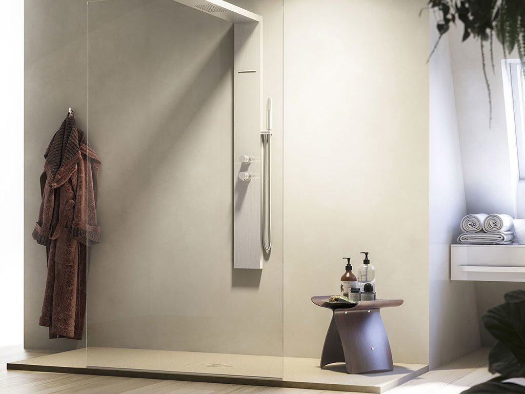 piatto doccia gradino box