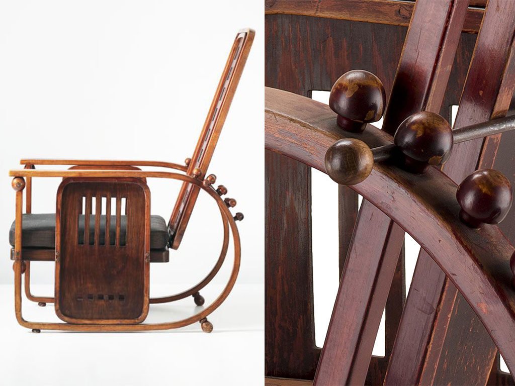 designer wooden armchair